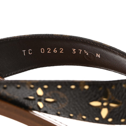 Louis Vuitton Monogram Sunny Flat Thong Sandals 37.5 Brown 7 of 9