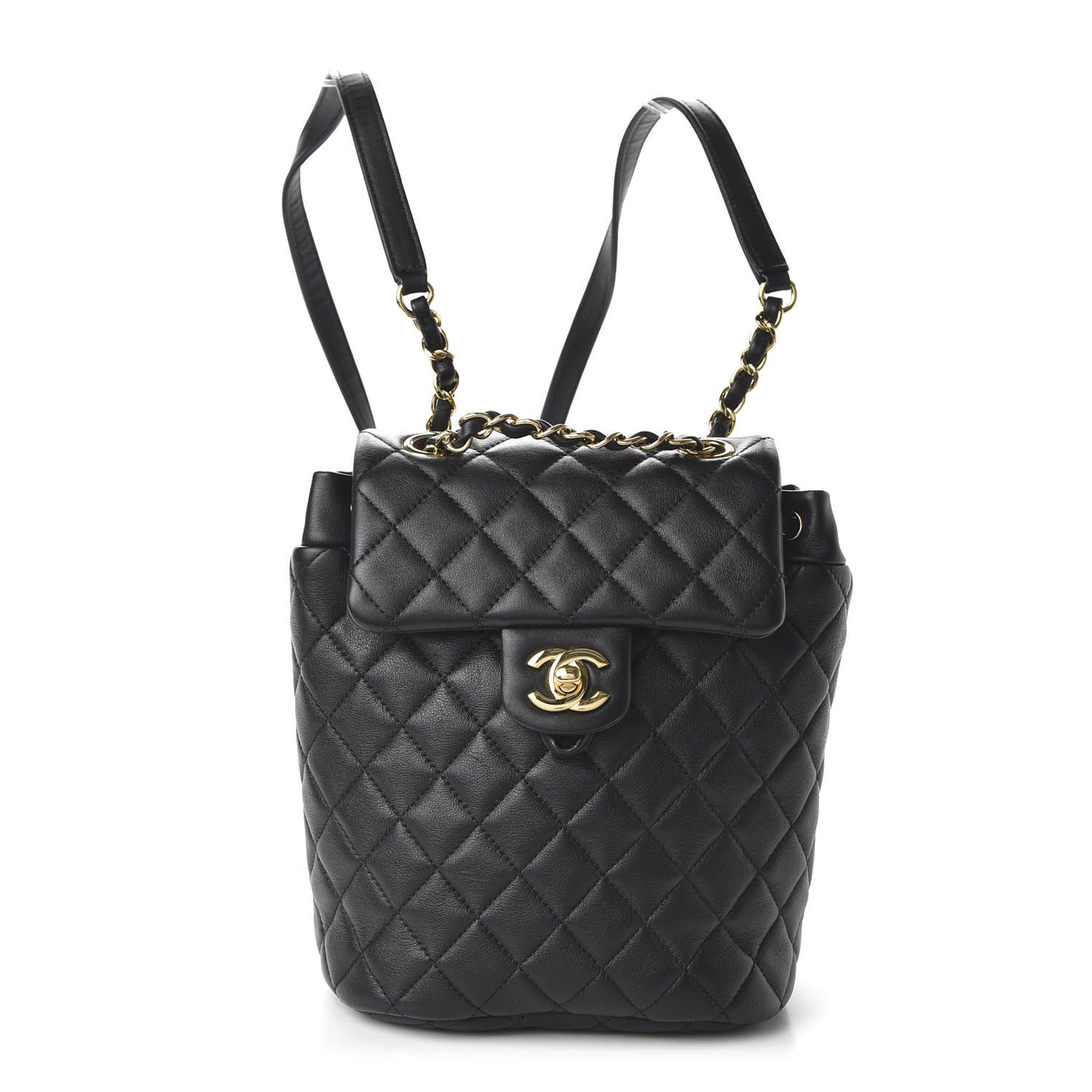 Calfskin Quilted Mini Urban Spirit Backpack Black