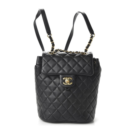 Chanel Calfskin Quilted Mini Urban Spirit Backpack Black 1 of 9
