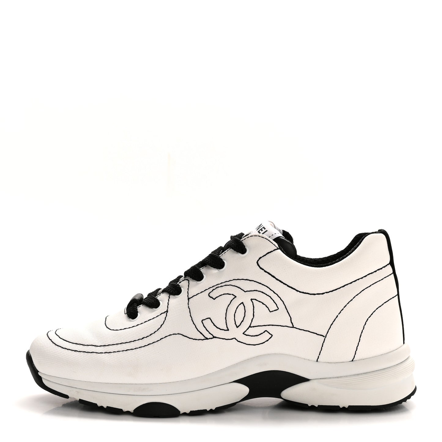 Cotton Womens CC Sneakers 37.5 White Black
