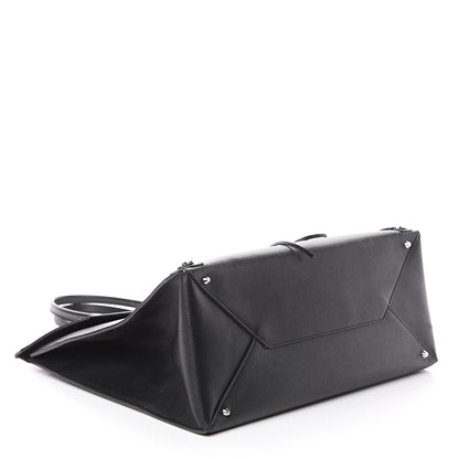 Balenciaga Grained Calfskin Papier Flap Tote Black 3 of 8