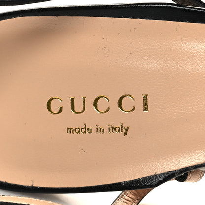 Gucci Nappa Victoria Strappy Horsebit Sandals 38.5 Black 7 of 8