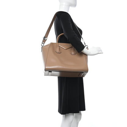 Givenchy Shiny Lord Calfskin Medium Antigona Dark Beige 3 of 5