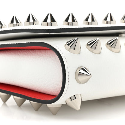 Christian Louboutin Calfskin Empire Maxi Spikes Paloma Clutch White 11 of 16