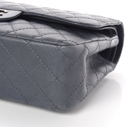 Chanel Caviar Quilted Jumbo Double Flap Dark Grey 6 of 10