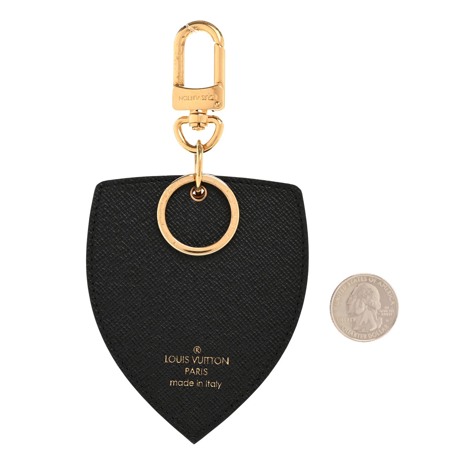 Louis Vuitton Calfskin World Tour Bag Charm Key Holder Black 2 of 5