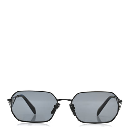 Prada Metal Symbole Triangle Logo Sunglasses SPR A51 Black 2 of 8