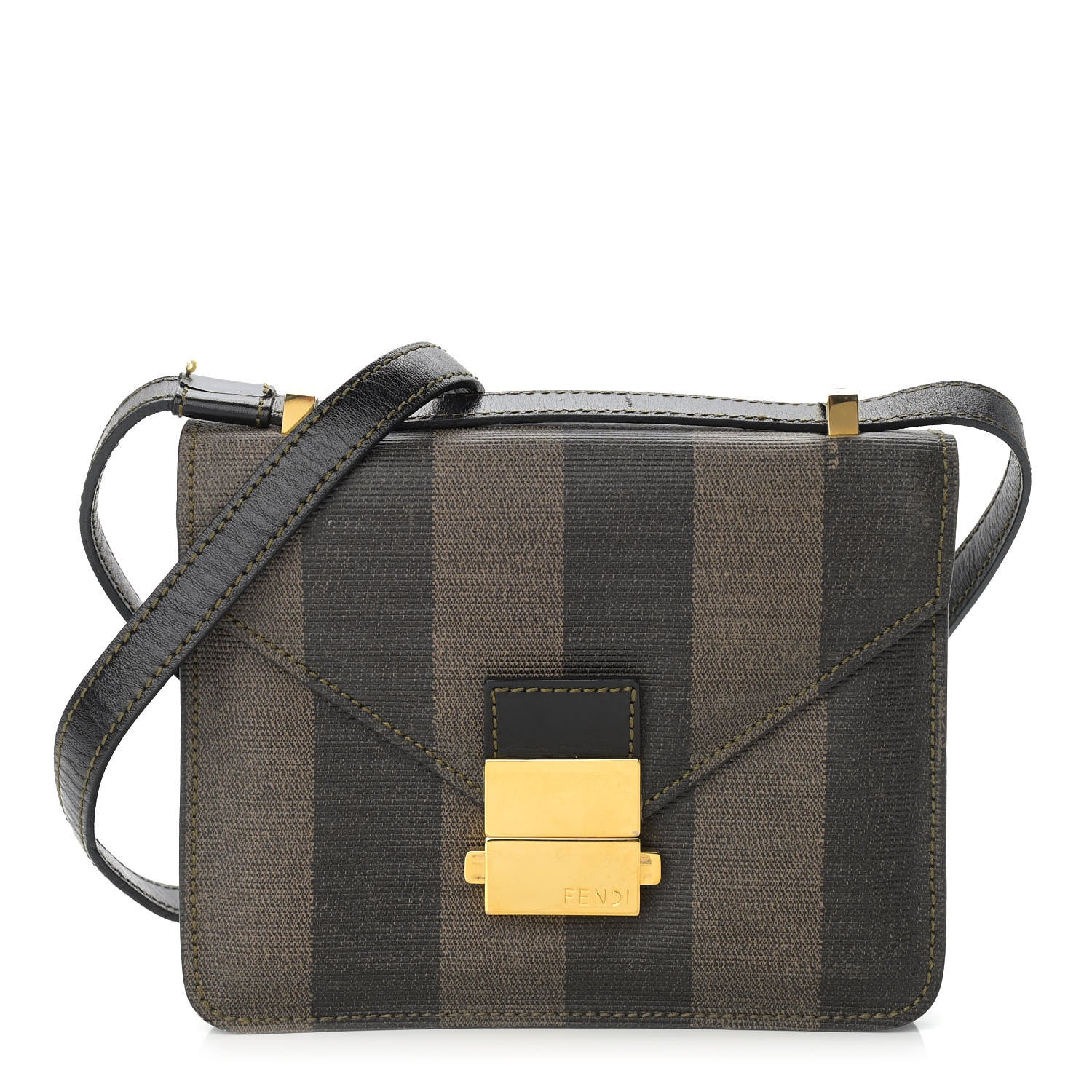 Fendi Pequin Spalmati Crossbody Bag Tobacco 1 of 11