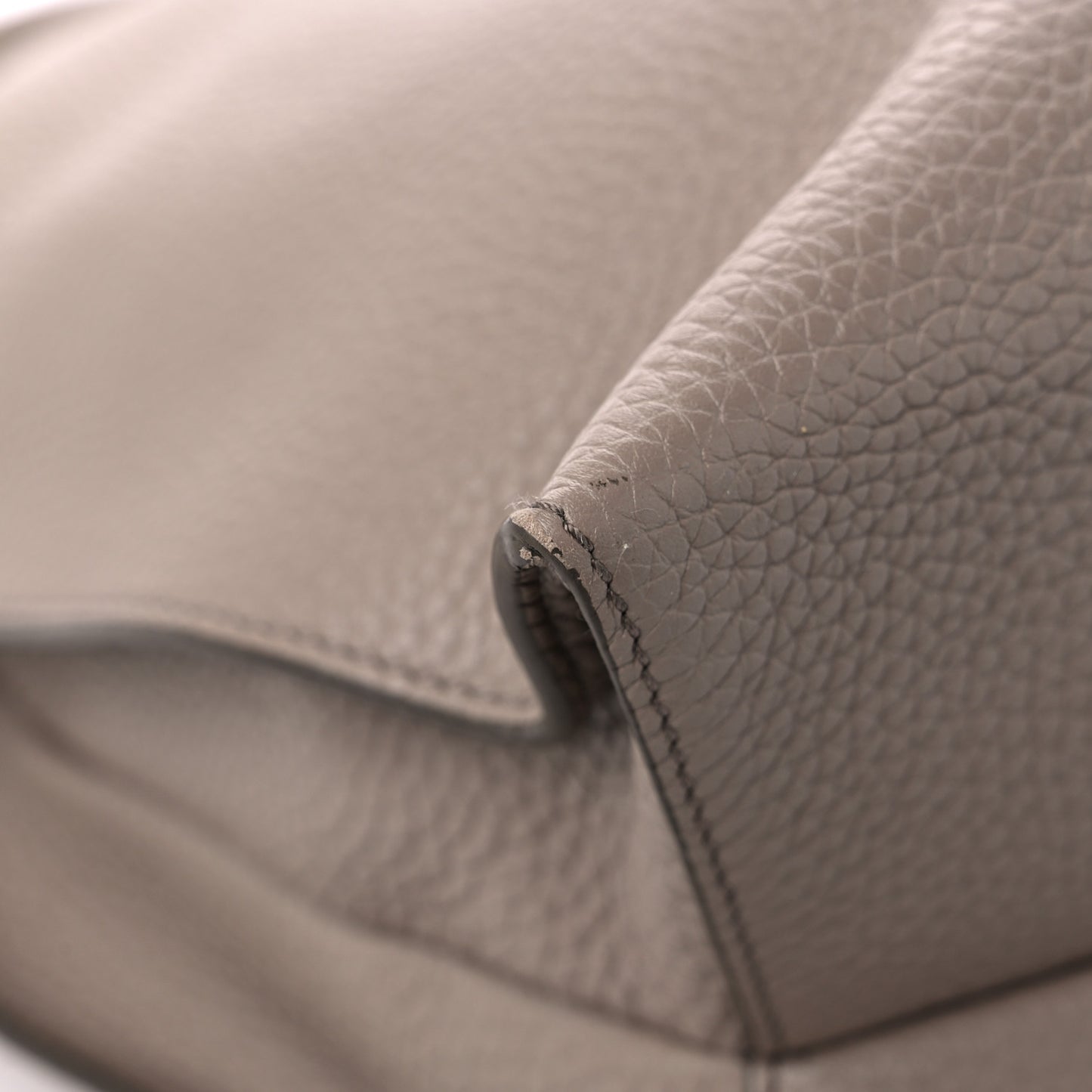Pebbled Calfskin Large Alix Padlock Zip Hobo Bag Taupe