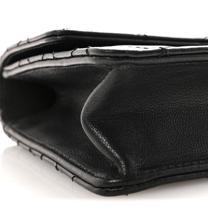Chanel Goatskin Quilted Small Chic Pearls Flap Black 9 of 10