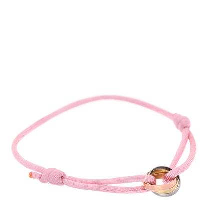 Cartier 18K Pink Yellow White Gold Trinity Adjustable Cord Bracelet Pink 1 of 5