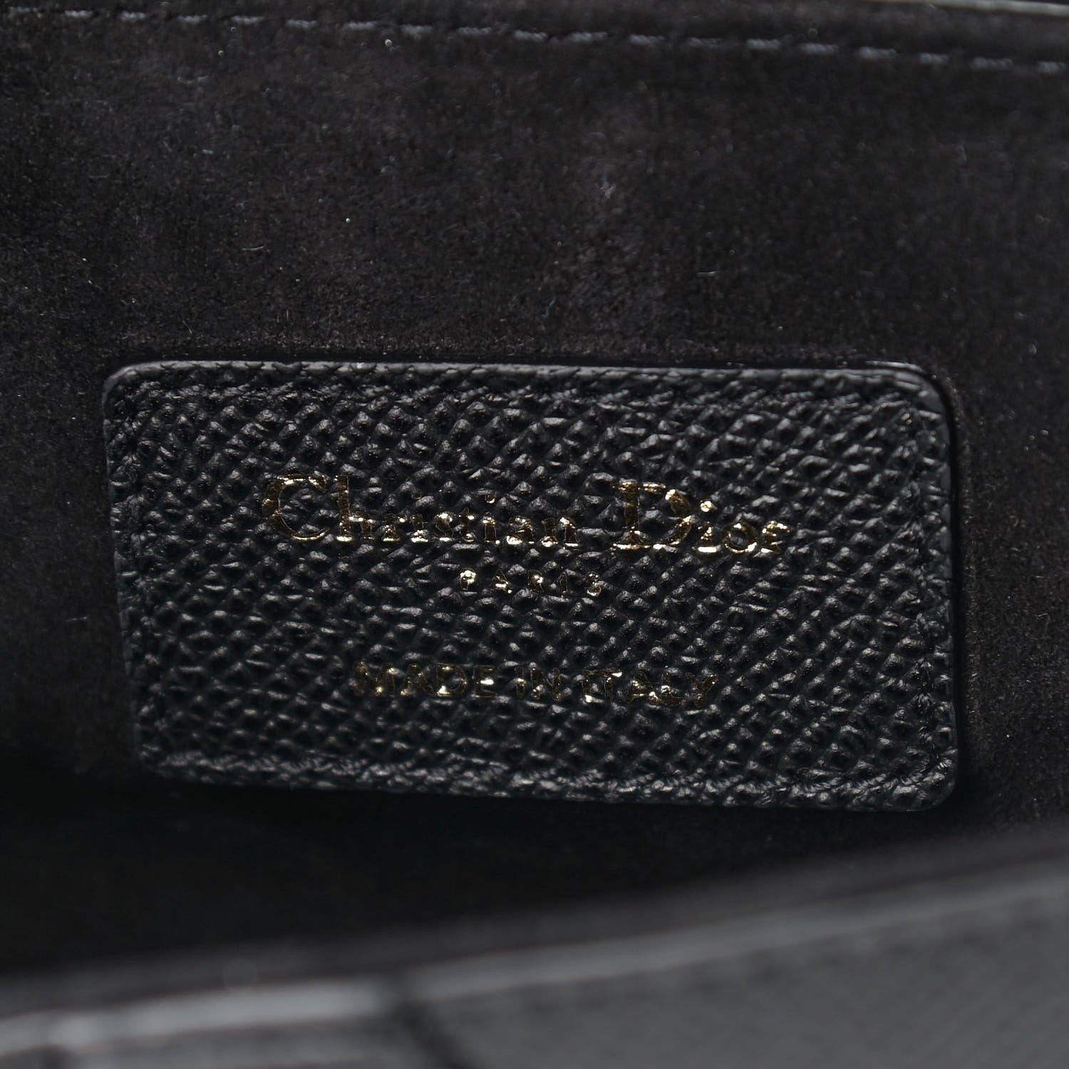 Christian Dior Grained Calfskin Mini Saddle Bag Black 6 of 11