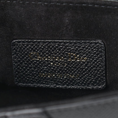 Christian Dior Grained Calfskin Mini Saddle Bag Black 6 of 11