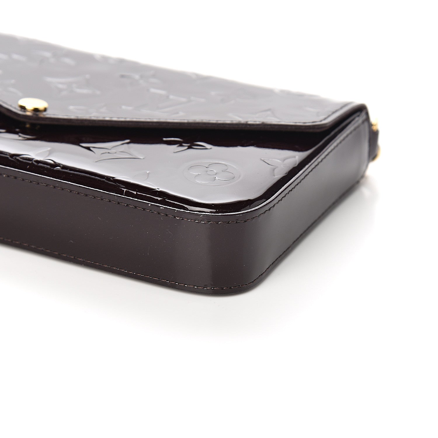 Louis Vuitton Vernis Pochette Felicie Chain Wallet Amarante 9 of 12