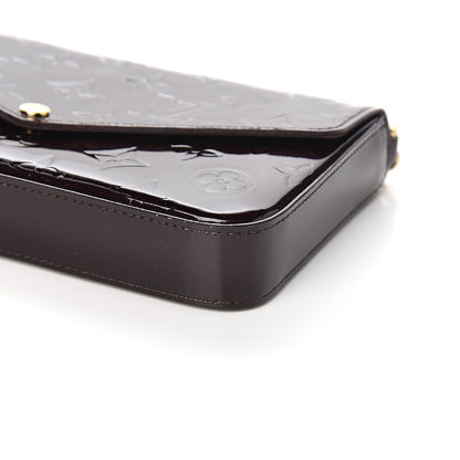 Louis Vuitton Vernis Pochette Felicie Chain Wallet Amarante 9 of 12