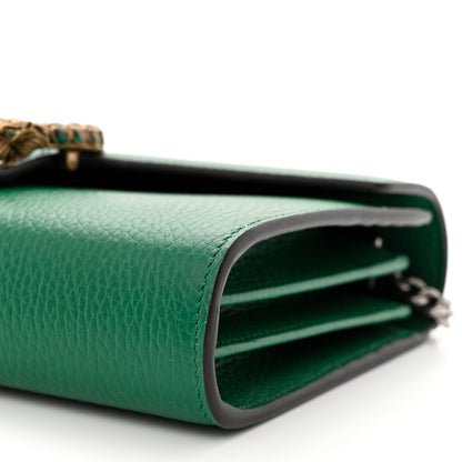 Gucci Calfskin Mini Dionysus Chain Wallet Emerald 10 of 11