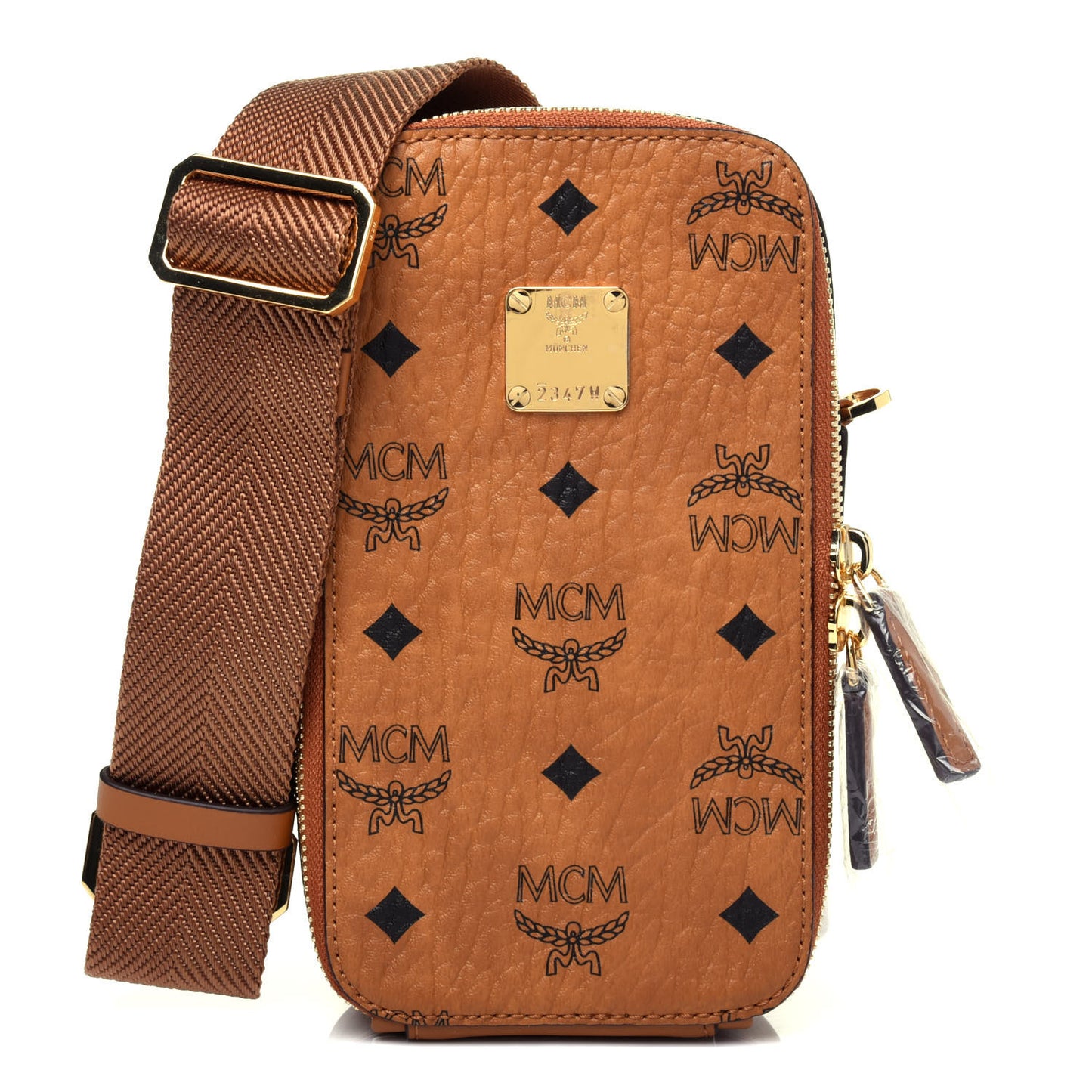 Visetos Crossbody Camera Bag Cognac