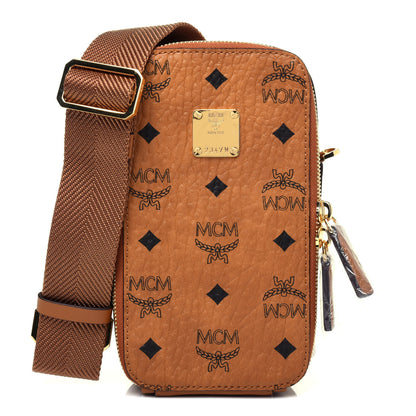 MCM Visetos Crossbody Camera Bag Cognac 1 of 17