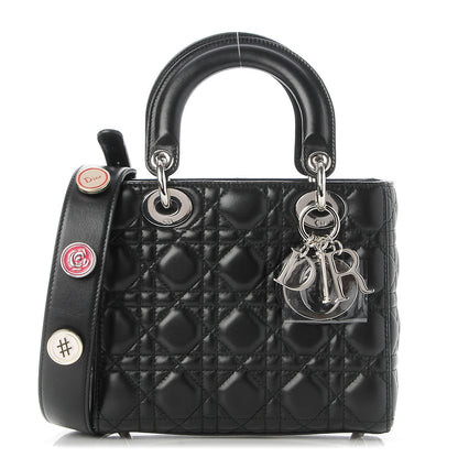 Christian Dior Lambskin Cannage Small Lucky Badges My Lady Dior Black 1 of 10