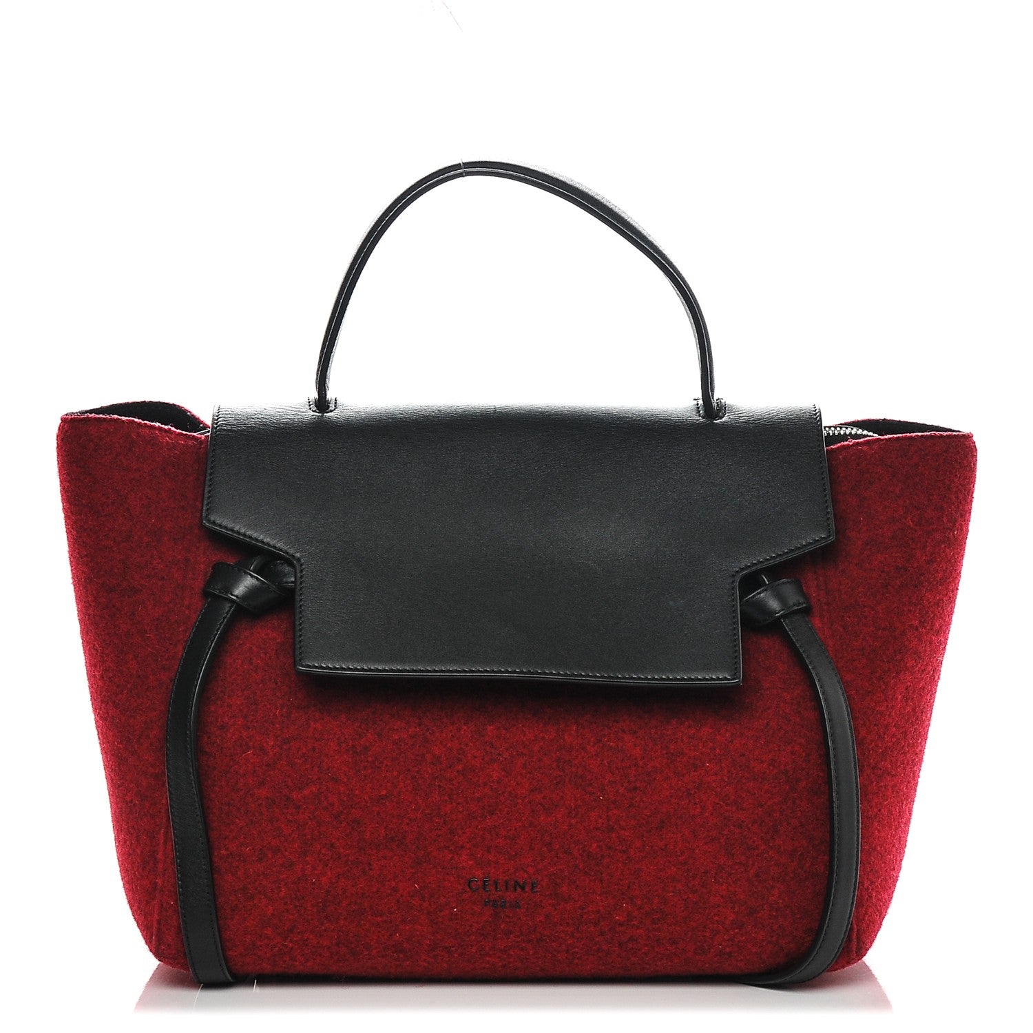 Celine Felt Smooth Calfskin Mini Belt Bag Red 1 of 9