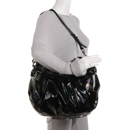 Gucci Iridescent Patent Medium Icon Bit Shoulder Bag Black 2 of 7