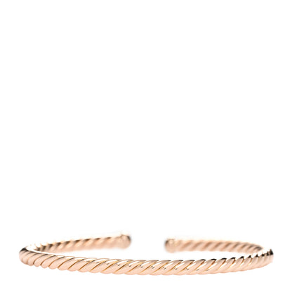 David Yurman 18K Rose Gold 4mm Cablespira Bracelet 2 of 3
