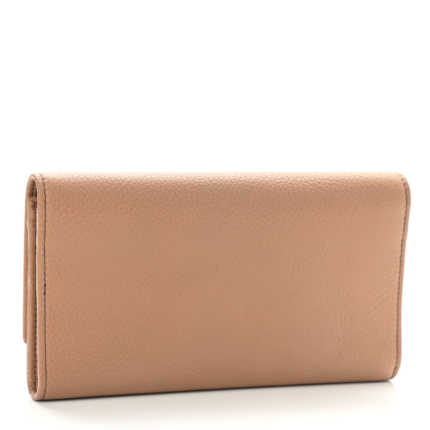 Pebbled Calfskin Large Soho Continental Wallet Camelia