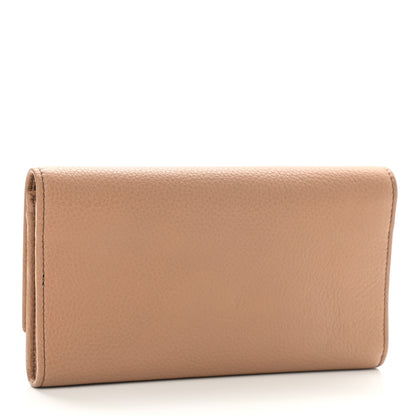 Gucci Pebbled Calfskin Large Soho Continental Wallet Camelia 2 of 6