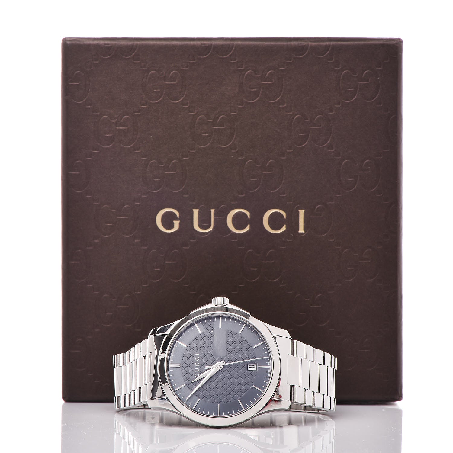 Gucci Stainless Steel 38mm G-Timeless Quartz Watch Grey 8 of 8
