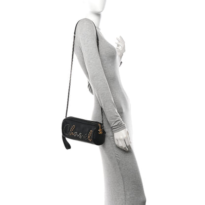 Chanel Calfskin Chain 20s Signature Bowling Bag Black 3 of 11