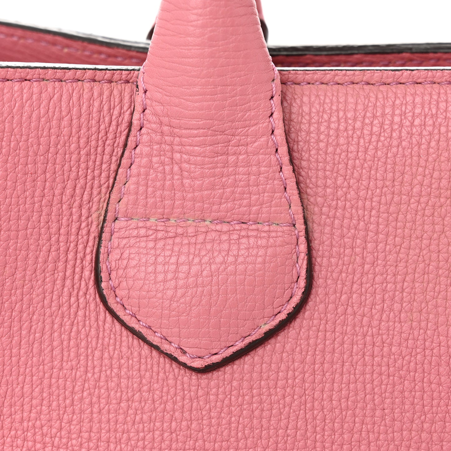 Grainy Calfskin House Check Medium Banner Tote Mauve Pink