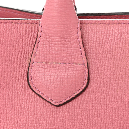 Burberry Grainy Calfskin House Check Medium Banner Tote Mauve Pink 14 of 18