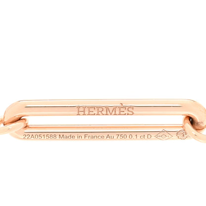 Hermes 18K Rose Gold Diamond Chaos Earrings 4 of 5