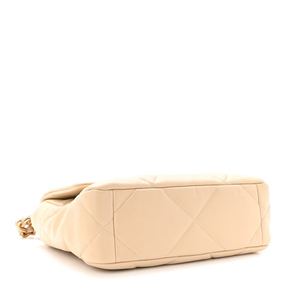 Chanel Goatskin Quilted Medium Chanel 19 Flap Beige 4 of 11