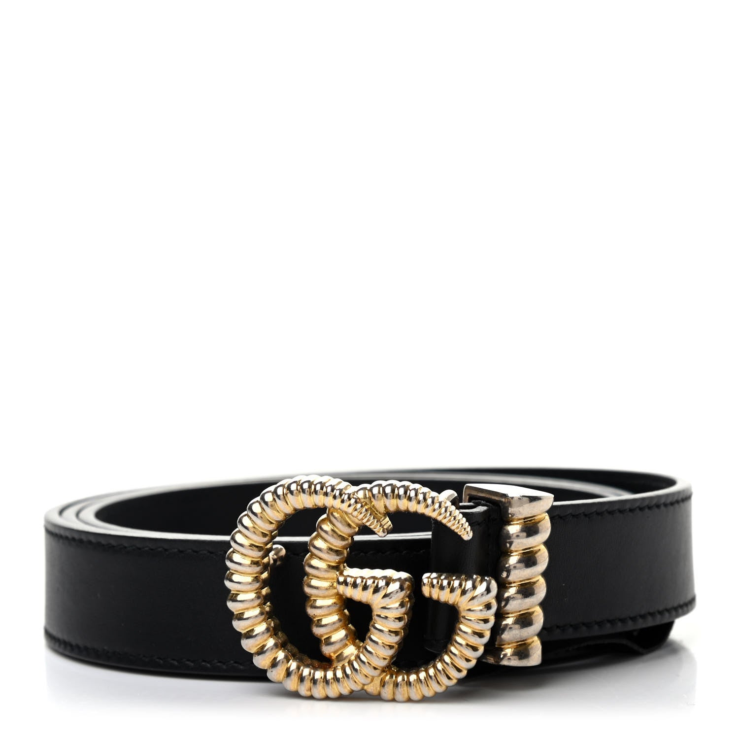 Gucci Moon Calfskin Torchon Double G 25mm Belt 100 40 Black 1 of 5