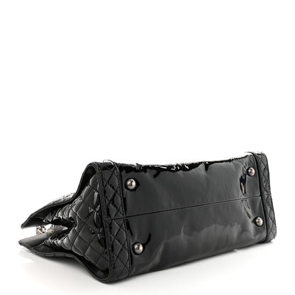 Chanel Patent Quilted Reverso Boy Tote Black 4 of 11