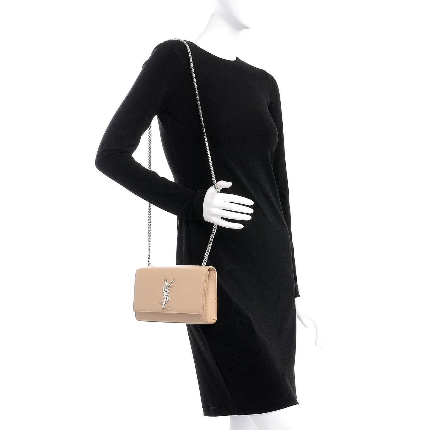 Grain De Poudre Small Monogram Kate Satchel Nude Powder
