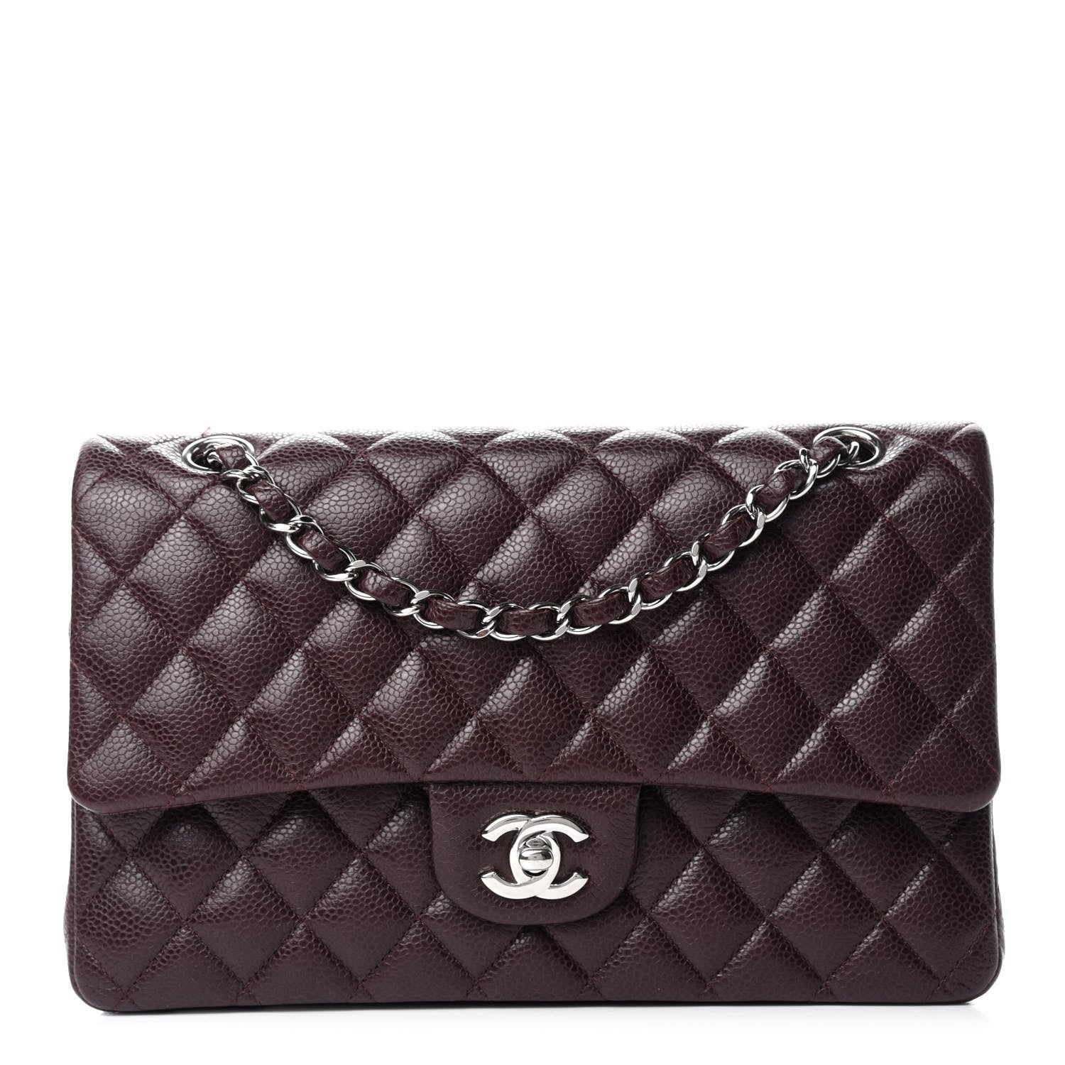 Chanel Caviar Quilted Medium Double Flap Burgundy 1 of 12