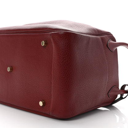 Hermes Taurillon Clemence Lindy 34 Rouge H 7 of 9