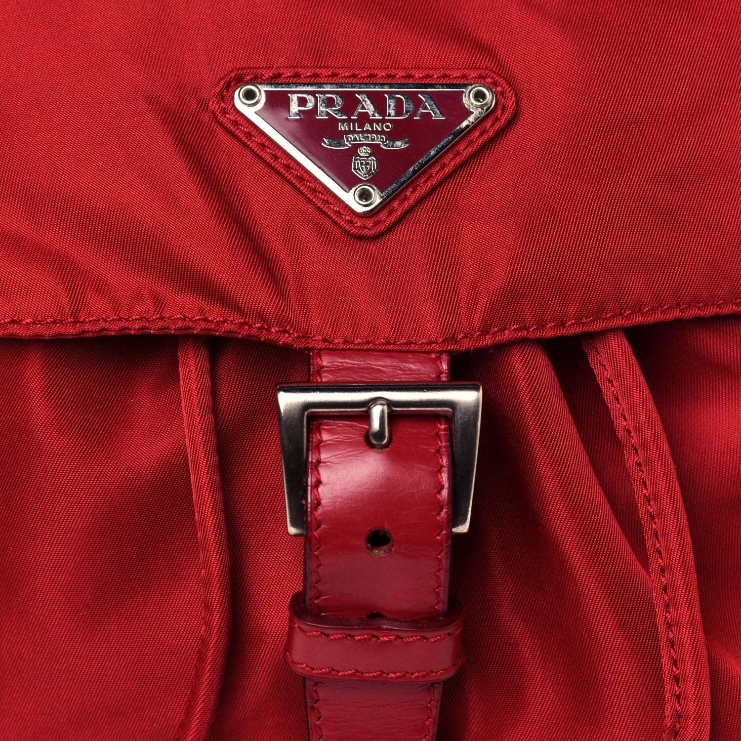 Prada Nylon Vela Single Buckle Backpack Rosso 14 of 16