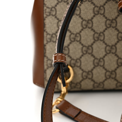 Gucci GG Supreme Monogram Calfskin Padlock Backpack Beige Cuir Black 16 of 16