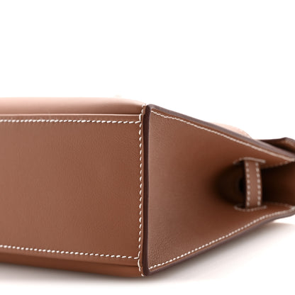 Hermes Swift Kelly Pochette Clutch Gold 10 of 11