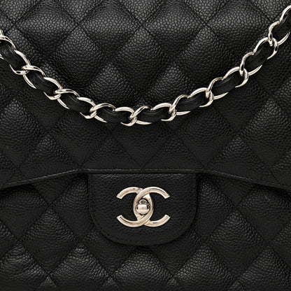 Chanel Caviar Quilted Jumbo Double Flap Black 8 of 12