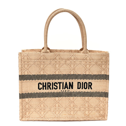 Christian Dior Raffia Cannage Medium Book Tote Natural 1 of 11