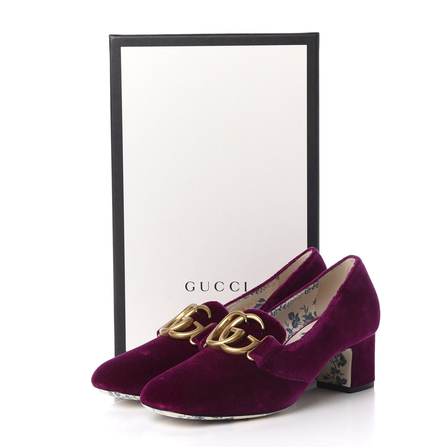 Softy Velvet GG Victoire 55mm Loafer Pumps 37.5 Fucsia