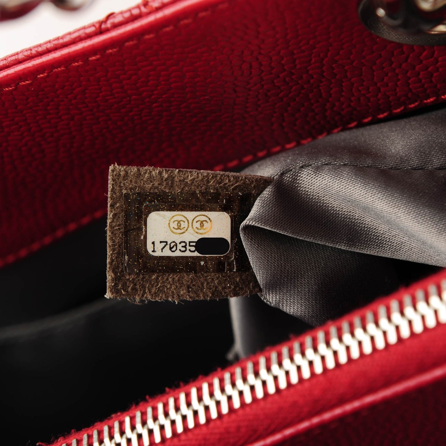 Caviar Quilted Grand Shopping Tote GST Red