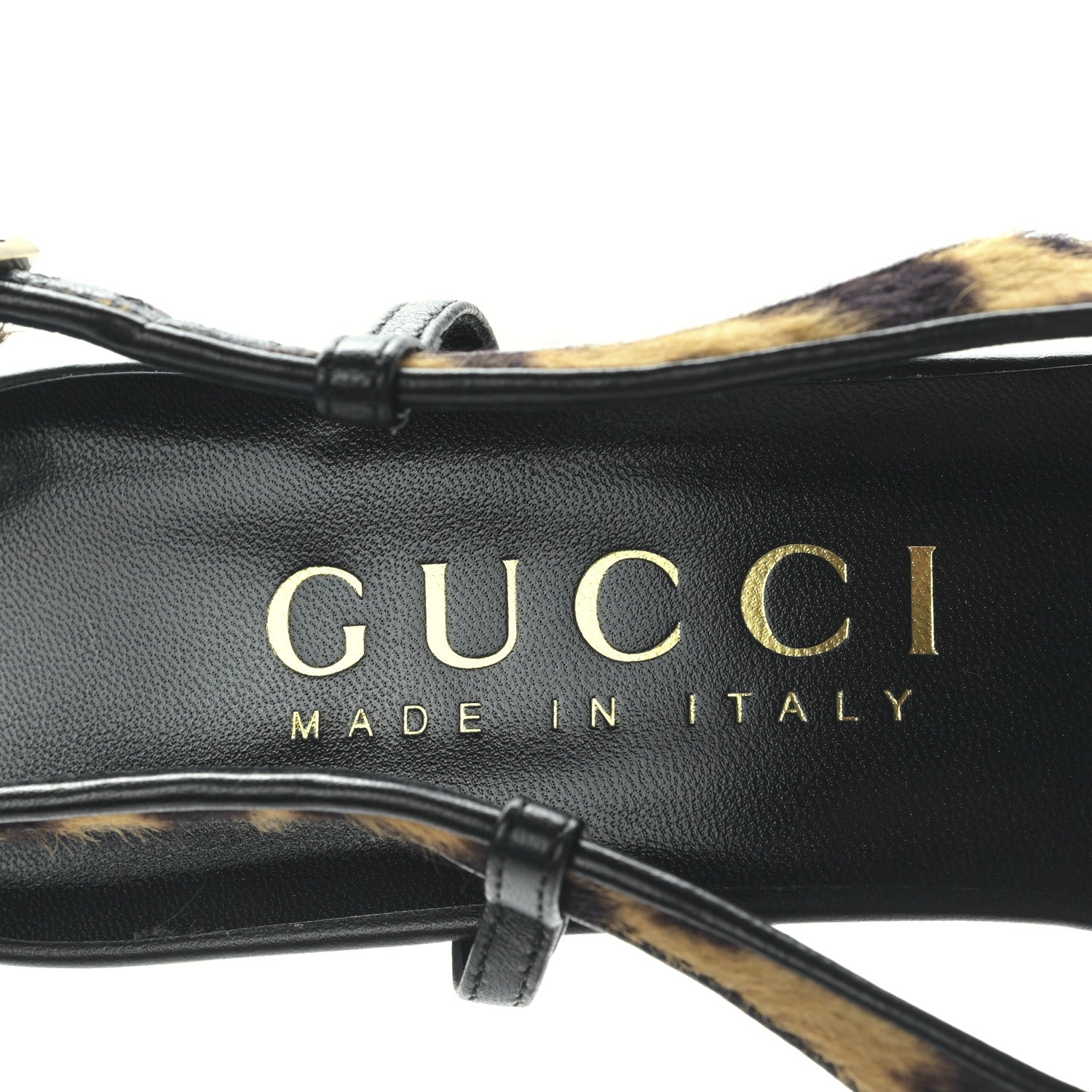Gucci Calf Hair Leopard Print Priscilla 85 Pumps 39.5 Hazelnut 7 of 9