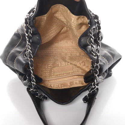 Chanel Lambskin Lax Accordion Hobo Black 5 of 11