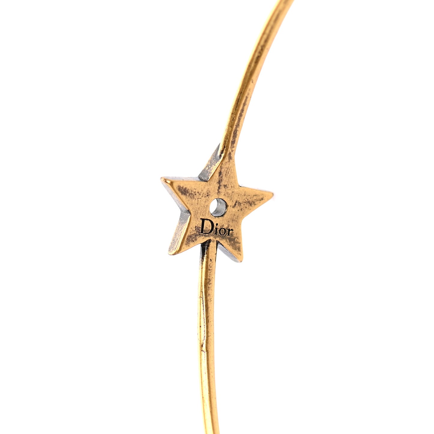 Metal J'Adior Hoop Earrings Aged Gold