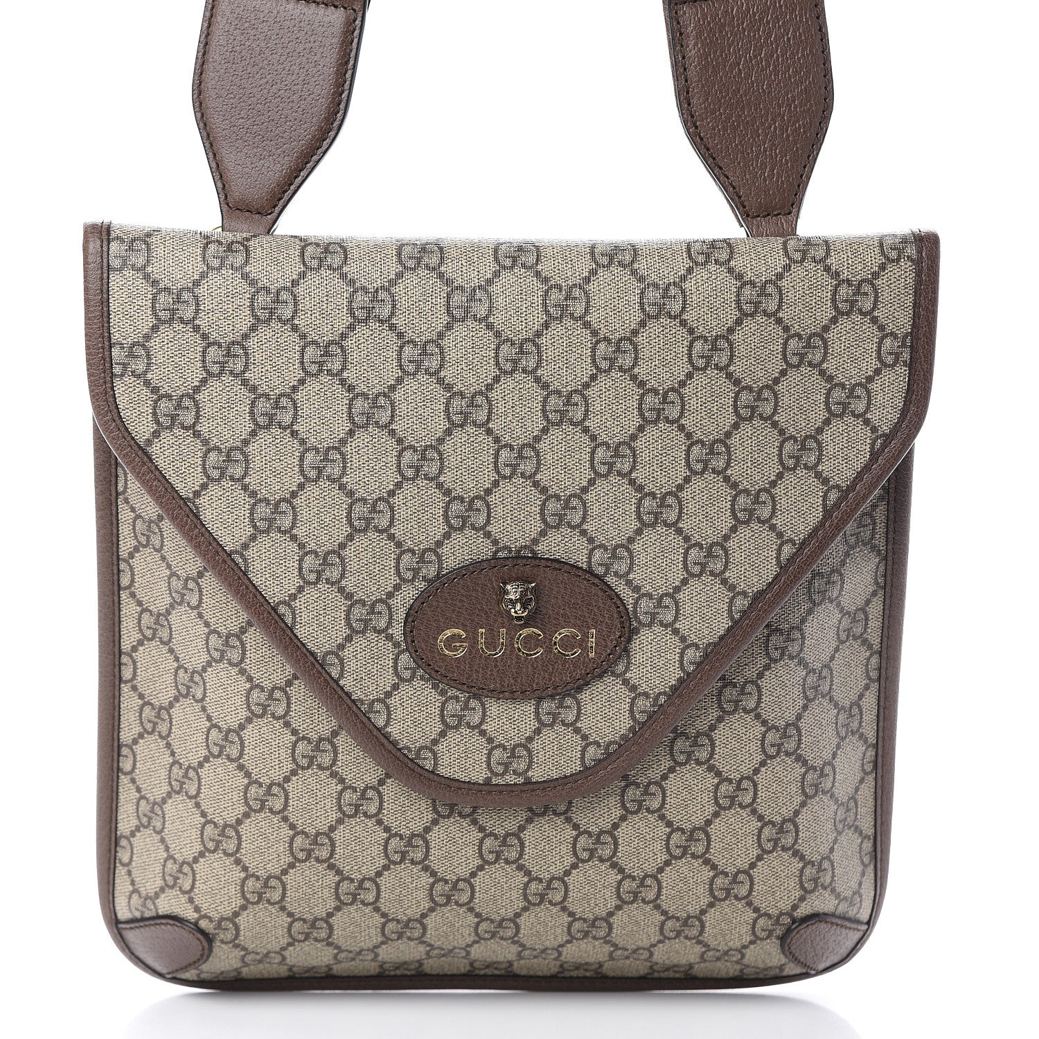 Gucci GG Supreme Monogram Web Medium Neo Vintage Flap Messenger Bag Beige New Acero 6 of 8